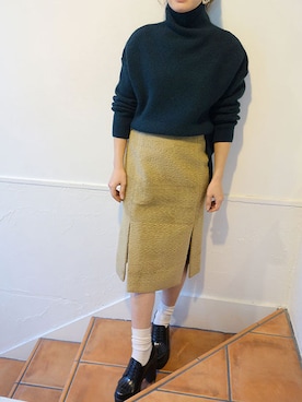 「靴下」｜レーヴルさん（レディース・158cm）の冬コーディネート