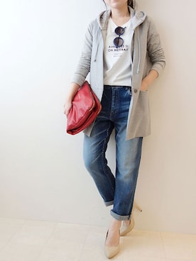 「LEONIAS（レオニアス）のアイテム」を使った、レーヴルさん（レディース・158cm）の冬コーディネート