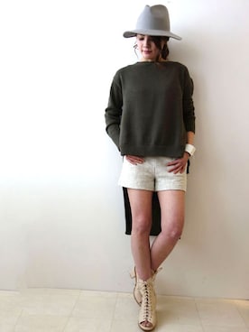 「hat」｜レーヴルさん（レディース・160cm）の春コーディネート