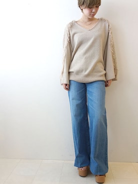 「made in HEAVEN（メイドインヘブン）のアイテム」を使った、レーヴルさん（レディース・163cm）の春コーディネート