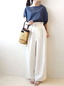 「intoxic.（イントキシック）のアイテム（バッグ）」を使った、レーヴルさん（レディース・158cm）の春コーディネート