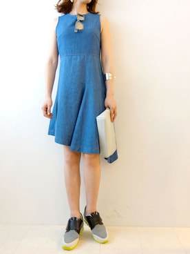 「LEONIAS（レオニアス）のアイテム」を使った、レーヴルさん（レディース・158cm）の春コーディネート