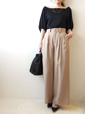 「tap roots（タップルーツ）のアイテム」を使った、レーヴルさん（レディース・158cm）の春コーディネート