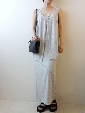 「タンクワンピース」｜レーヴルさん（レディース・163cm）の夏コーディネート
