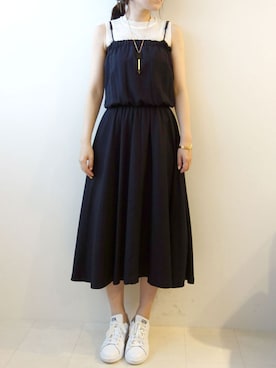 「LEONIAS（レオニアス）のアイテム」を使った、レーヴルさん（レディース・158cm）の夏コーディネート