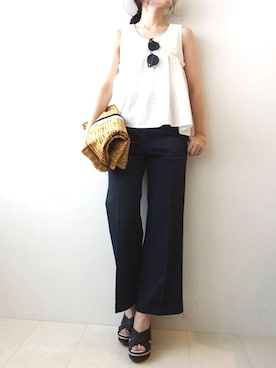 「intoxic.（イントキシック）のアイテム（バッグ）」を使った、レーヴルさん（レディース・158cm）の夏コーディネート