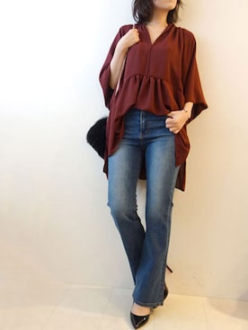 「styling/（スタイリング）のアイテム」を使った、レーヴルさん（レディース・158cm）の秋コーディネート