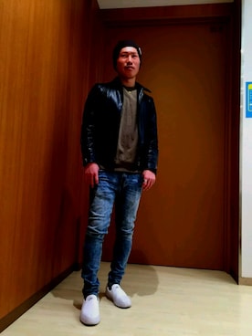 「ららぽーと富士見」｜RIKUさん（メンズ・169cm）の冬コーディネート