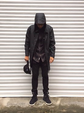 「CLOT（クロット）のアイテム（帽子）」を使った、Wilson.Lさん（メンズ・177cm）の秋コーディネート