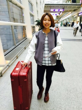 「WHITE'S BOOTS（ホワイツブーツ）のアイテム」を使った、古謹萍さん（レディース・164cm）の夏コーディネート