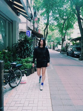 「TAIPEI」｜「アイテム（ジャージ）」を使った、古謹萍さん（レディース・164cm）の秋コーディネート
