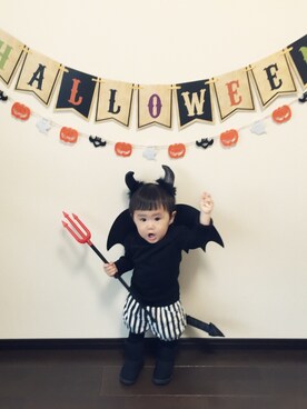 「ハロウィン」｜「アイテム（その他雑貨）」を使った、yuu*さん（キッズ・70cm）の秋コーディネート