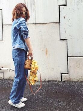「Levi's（リーバイス）のアイテム（その他アウター）」を使った、𝕞𝕚𝕪𝕒𝕓𝕚さん（レディース・152cm）の春コーディネート