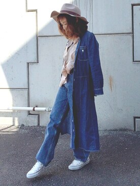「アイテム（シャツワンピース）」を使った、𝕞𝕚𝕪𝕒𝕓𝕚さん（レディース・152cm・20代）の春コーディネート