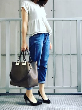 「OLコーデ」｜「アイテム（アクセサリー）」を使った、ssshinobuさん（レディース・153cm）の夏コーディネート