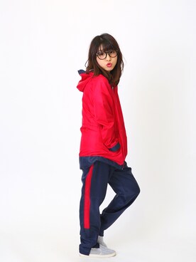 「FILA（フィラ）のアイテム（マウンテンパーカー）」を使った、ピタちゃんさん（レディース・152cm）の秋コーディネート