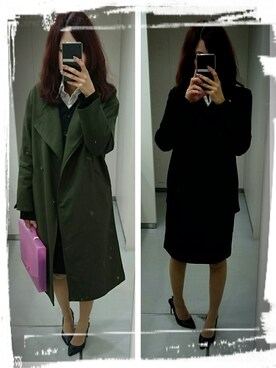 「制服」｜「アイテム（その他アウター）」を使った、mik_.さん（レディース・162cm）の冬コーディネート