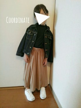 「ROPE' PICNIC（ロペピクニック）のアイテム（ジャケット/アウター）」を使った、saanaaさん（キッズ・100cm）の秋コーディネート