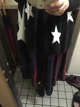 「E hyphen world gallery（イーハイフンワールドギャラリー）のアイテム（ニット/セーター、ブラック系）」を使った、shiikaさん（レディース・168cm）の秋コーディネート