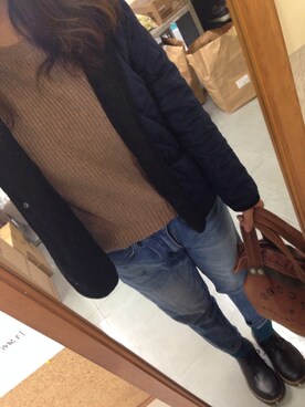 「JOURNAL STANDARD（ジャーナルスタンダード）のアイテム（その他アウター）」を使った、uriさん（レディース・154cm）の秋コーディネート