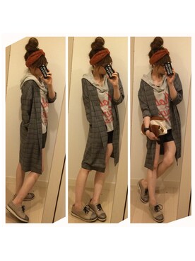 「JK」｜「アイテム（その他アウター）」を使った、chikaさん（レディース・162cm）の秋コーディネート