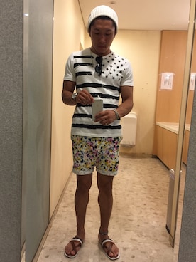 「Orobianco（オロビアンコ）のアイテム（シューズ）」を使った、shinさん（メンズ・174cm）の夏コーディネート