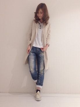 「FROMFIRST musee（フロムファーストミュゼ）のアイテム（その他アウター）」を使った、oonanaooさん（レディース・168cm）の春コーディネート