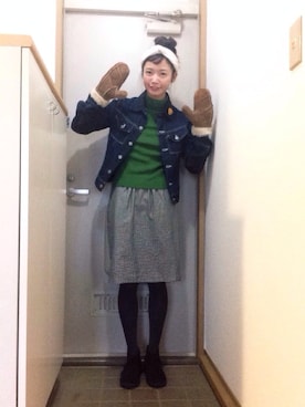 「45R（フォーティファイブアール）のアイテム（その他アウター）」を使った、わしのこずえさん（レディース・165cm）の冬コーディネート