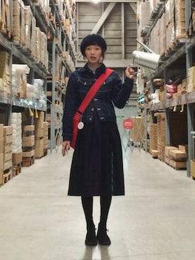 「45R（フォーティファイブアール）のアイテム（デニムジャケット）」を使った、わしのこずえさん（レディース・165cm）の秋コーディネート