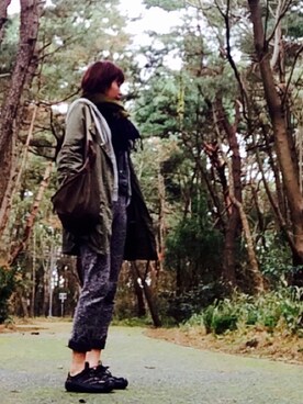 「UNITED ARROWS（ユナイテッドアローズ）のアイテム（モッズコート）」を使った、しもじょうえりさん（レディース・164cm）の冬コーディネート