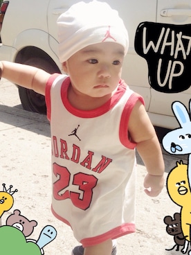 「Jordan」｜「アイテム（オールインワン・サロペット）」を使った、Maximusさん（キッズ・31cm）の夏コーディネート