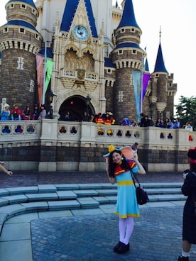 「TDL」｜「アイテム（ワンピース/ドレス）」を使った、こっこさん（レディース・154cm）の冬コーディネート