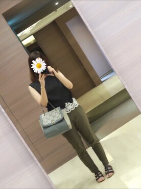 「axes femme（アクシーズファム）のアイテム（ハンドバッグ）」を使った、kyozさん（レディース・155cm）の秋コーディネート