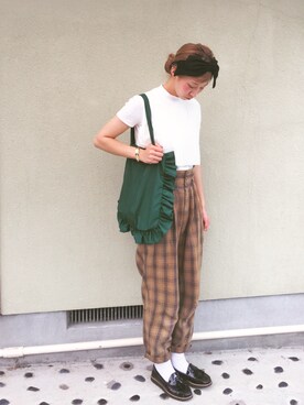 「Soareak（ソアリーク）のアイテム（アクセサリー）」を使った、ちばのぞみ。さん（レディース・165cm）の秋コーディネート