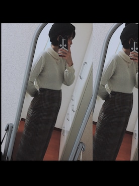 「タータンチェック」｜mariaさん（レディース・153cm）の冬コーディネート