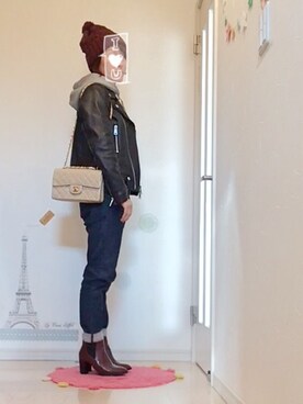 マトラッセ ダブルフラップ チェーンショルダーバッグを使った人気ファッションコーディネート Wear