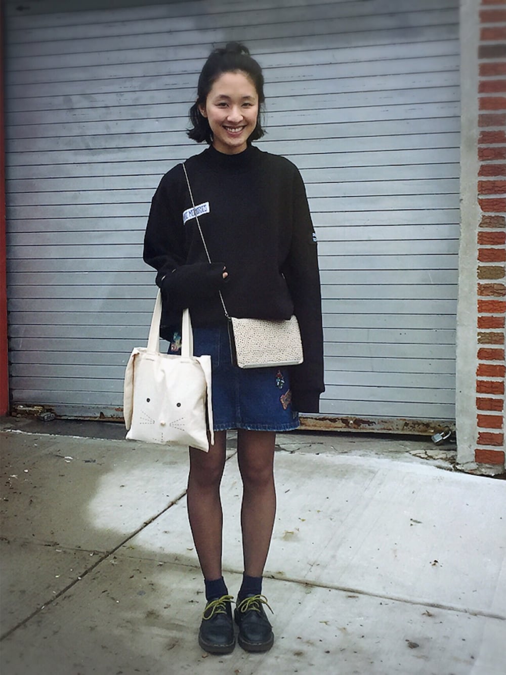「WON HUNDREDのアイテム（スウェット、ブラック系）」を使った、useecaraさん（レディース・163cm）の春コーディネートの1枚目の写真