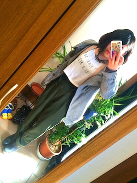 「BACKS（バックス）のアイテム（パンツ）」を使った、こんのゆな♡*.+゜さん（レディース・150cm）の冬コーディネート