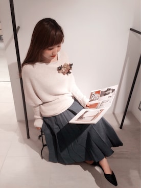 「アイテム（ブローチ/コサージュ）」を使った、shinozakiさん（レディース・153cm）の夏コーディネート