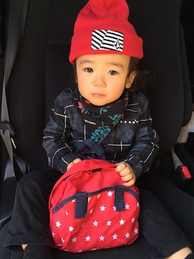 「VOLCOM（ボルコム）のアイテム」を使った、COCOKIDSさん（キッズ・80cm）の冬コーディネート