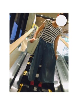 「KBF（ケイビーエフ）のKBF　トートバッグ（トートバッグ）」を使った、凜果さん（レディース・161cm）の夏コーディネート