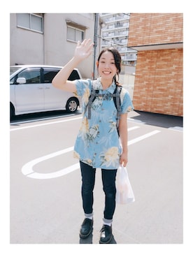 「沖縄」｜「アイテム（その他シューズ）」を使った、凜果さん（レディース・161cm）の夏コーディネート