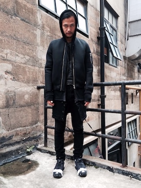 「PHENOMENON（フェノメノン）のアイテム（ノーカラージャケット）」を使った、DEF_strangeさん（メンズ・176cm）の春コーディネート