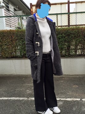 「DISCOAT（ディスコート）のアイテム（ダッフルコート）」を使った、こじまりさん（レディース・165cm）の秋コーディネート