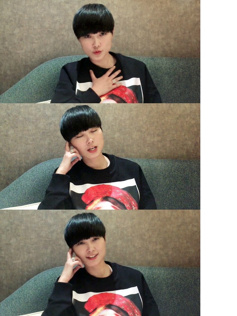 「liyuchun、chrislee、GIVENCHY、black、Tshirts、Cute、fashion」｜「GIVENCHYのアイテム（Tシャツ/カットソー、ブラック系）」を使った、李宇春'wearさん（レディース・176cm）の冬コーディネートの1枚目の写真