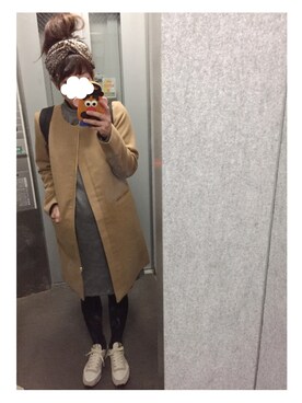 「Right-on（ライトオン）のアイテム（その他アウター）」を使った、maaaaa.さん（レディース・151cm）の冬コーディネート