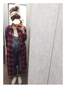 「Right-on（ライトオン）のアイテム（シャツワンピース）」を使った、maaaaa.さん（レディース・151cm）の春コーディネート