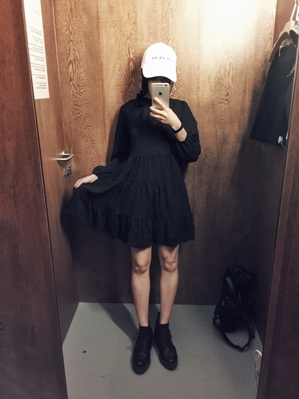 「black、onepiece」｜「A landのアイテム（ワンピース、ブラック系）」を使った、Enidlamさん（レディース・155cm）の夏コーディネートの1枚目の写真