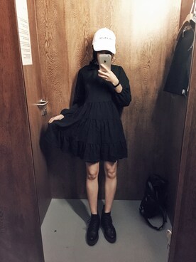 「A land（エーランド）のアイテム（ワンピース/ドレス）」を使った、Enidlamさん（レディース・155cm）の夏コーディネート
