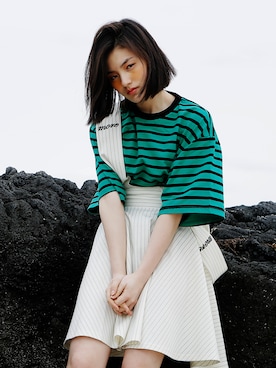 「ROCKET x LUNCH（ロケットアンドランチ）のアイテム」を使った、rocketxlunchさん（レディース・166cm）の夏コーディネート